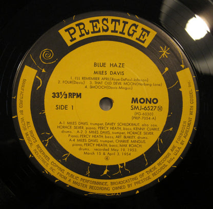 Miles Davis : Blue Haze (LP, Comp, Mono, RE, RM)