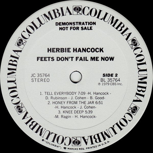 Herbie Hancock : Feets Don't Fail Me Now (LP, Album, Promo)