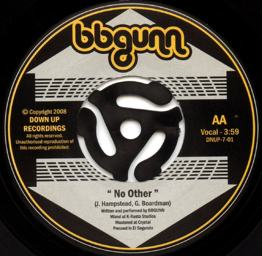 bbgunn : No Other (7", Single)