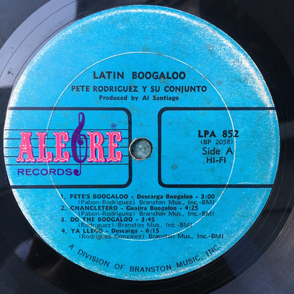 Pete Rodriguez Y Su Conjunto : Latin Boogaloo (LP, Album, Mono)