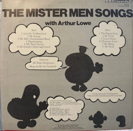 Arthur Lowe : The Mr. Men Songs (LP, Album)