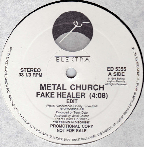 Metal Church : Fake Healer (12", Promo)