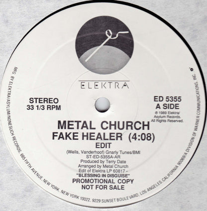 Metal Church : Fake Healer (12", Promo)