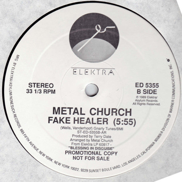 Metal Church : Fake Healer (12", Promo)