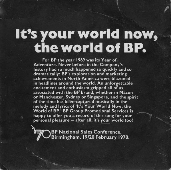 Unknown Artist : It's Your World Now, The World Of BP (7")