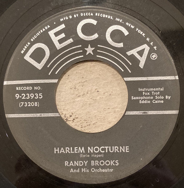 Randy Brooks And His Orchestra : Harlem Nocturne / A Night At The Deuces (7", RE, Glo)