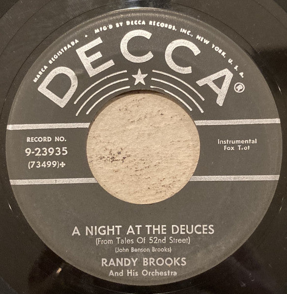Randy Brooks And His Orchestra : Harlem Nocturne / A Night At The Deuces (7", RE, Glo)