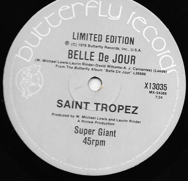 Saint Tropez : One More Minute / Belle De Jour (12")