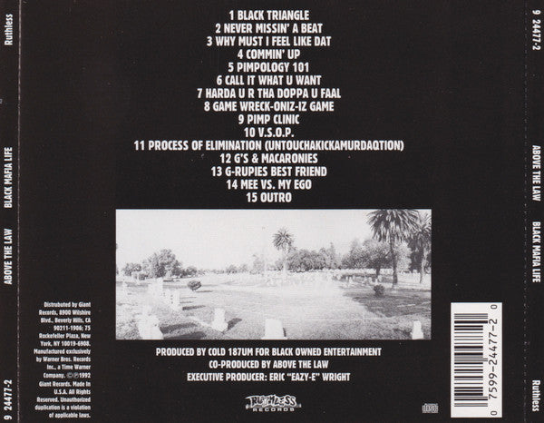 Above The Law : Black Mafia Life (CD, Album, RE, WEA)