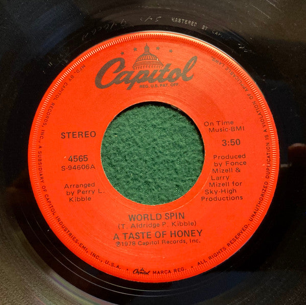 A Taste Of Honey : Boogie Oogie Oogie (7", Single)
