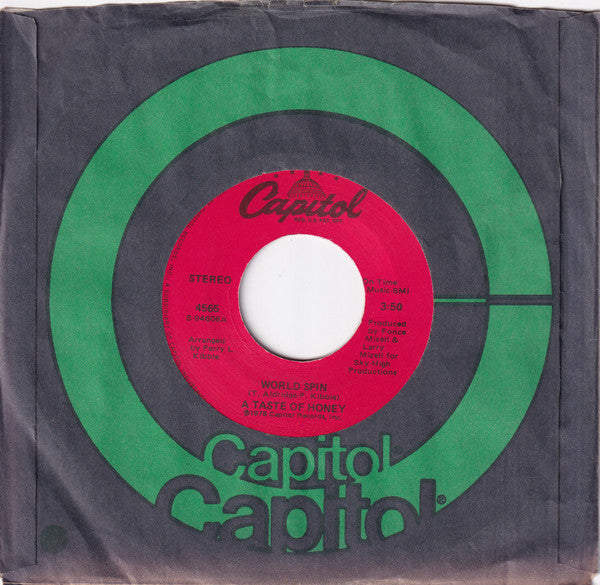 A Taste Of Honey : Boogie Oogie Oogie (7", Single)