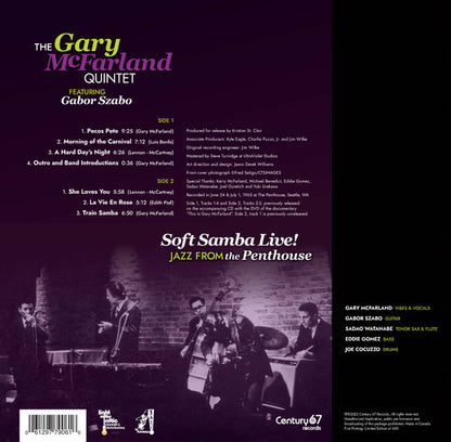 The Gary McFarland Quintet* Featuring Gabor Szabo : Soft Samba Live! Jazz From The Penthouse (LP, Ltd)