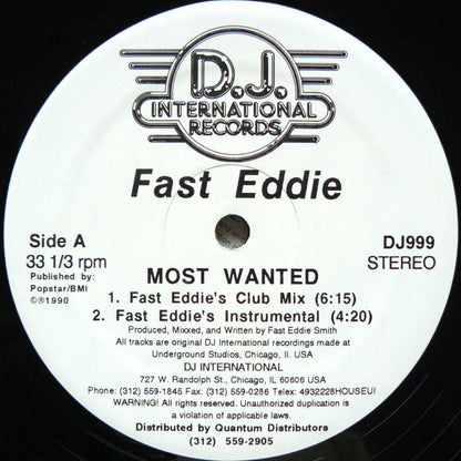 Fast Eddie* : Most Wanted (12")