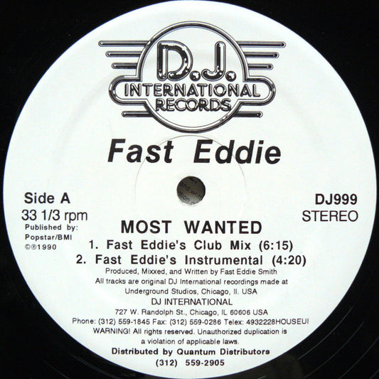 Fast Eddie* : Most Wanted (12")