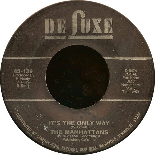 The Manhattans* : One Life To Live (7")