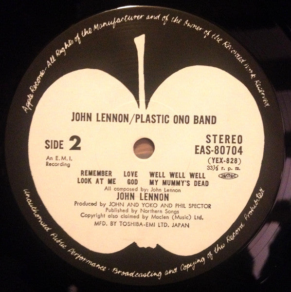John Lennon : Plastic Ono Band (LP, Album, RE)
