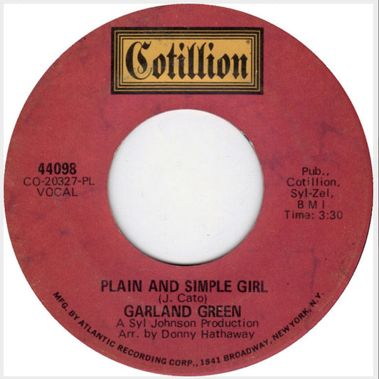 Garland Green : Plain And Simple Girl / Hey Cloud (7", Single, PL )