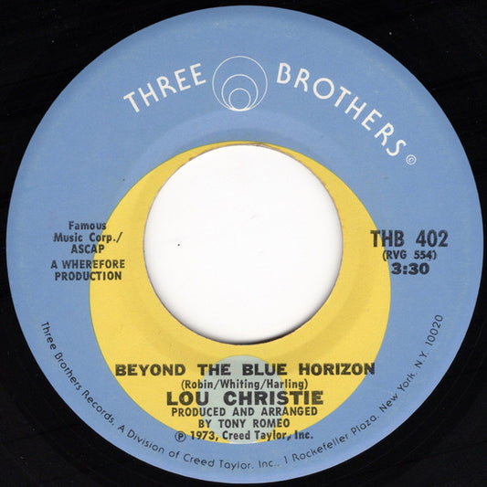 Lou Christie : Beyond The Blue Horizon / Saddle The Wind (7", Single)