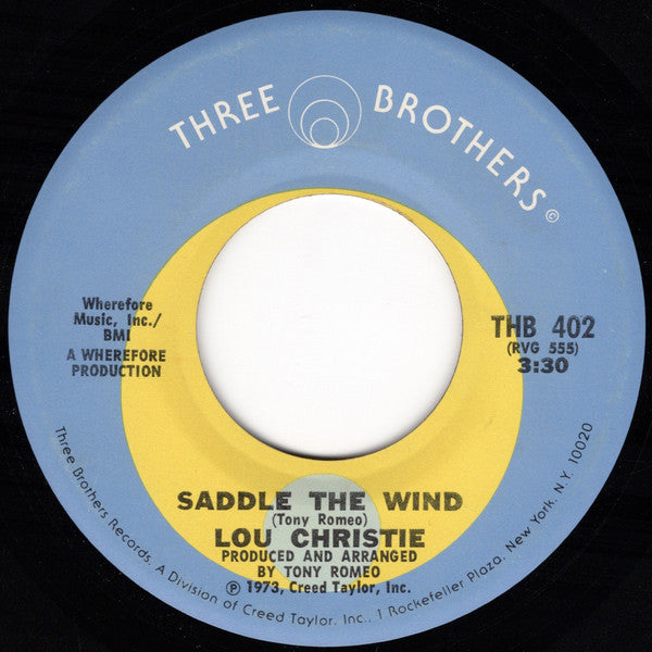 Lou Christie : Beyond The Blue Horizon / Saddle The Wind (7", Single)