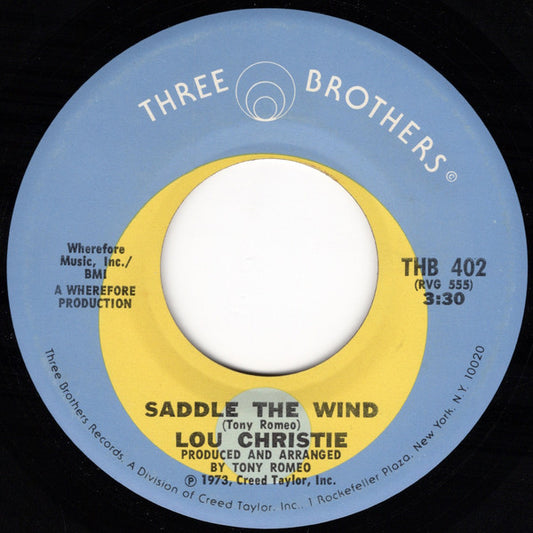 Lou Christie : Beyond The Blue Horizon / Saddle The Wind (7", Single)
