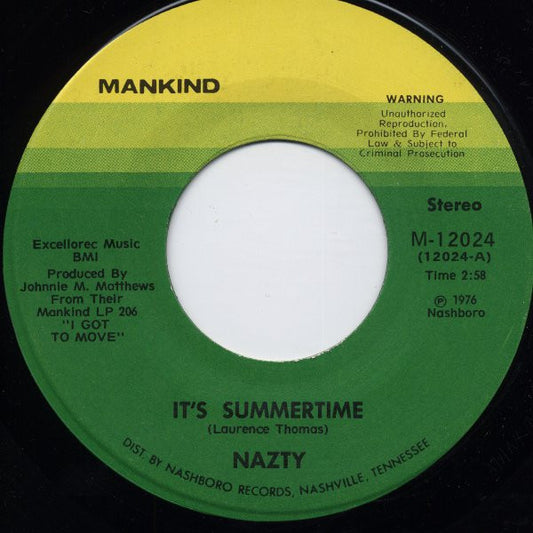 Nazty : It's Summertime (7", Single)