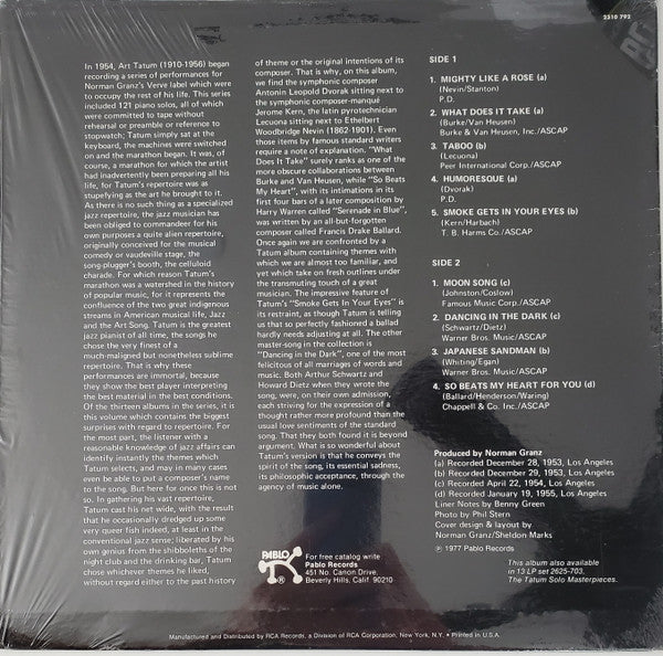 Art Tatum : The Tatum Solo Masterpieces, Vol. 7 (LP, Album)