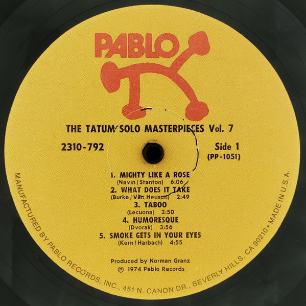 Art Tatum : The Tatum Solo Masterpieces, Vol. 7 (LP, Album)