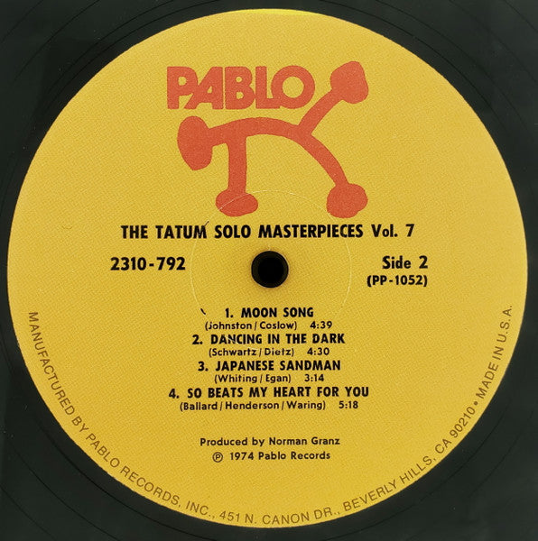 Art Tatum : The Tatum Solo Masterpieces, Vol. 7 (LP, Album)