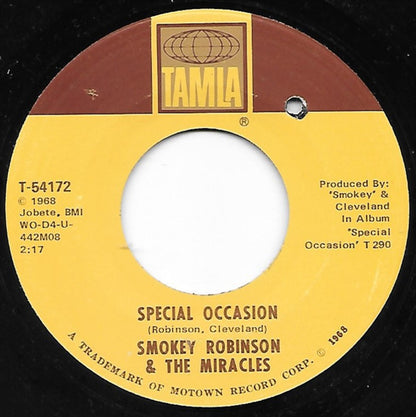 Smokey Robinson & The Miracles* : Special Occasion (7", Single, ARP)