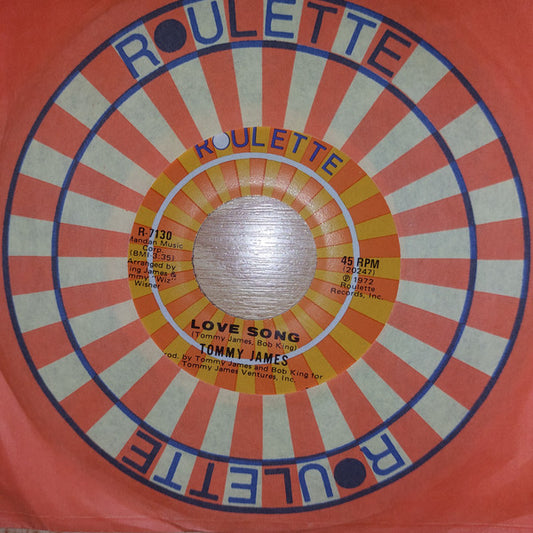 Tommy James : Love Song / Kingston Highway (7")