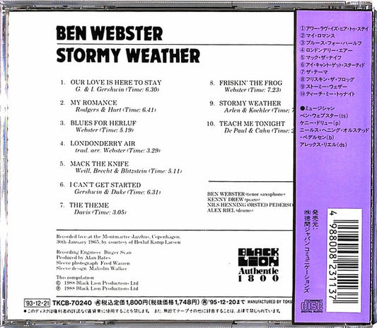Ben Webster : Stormy Weather (CD, Comp, Ltd, RE)