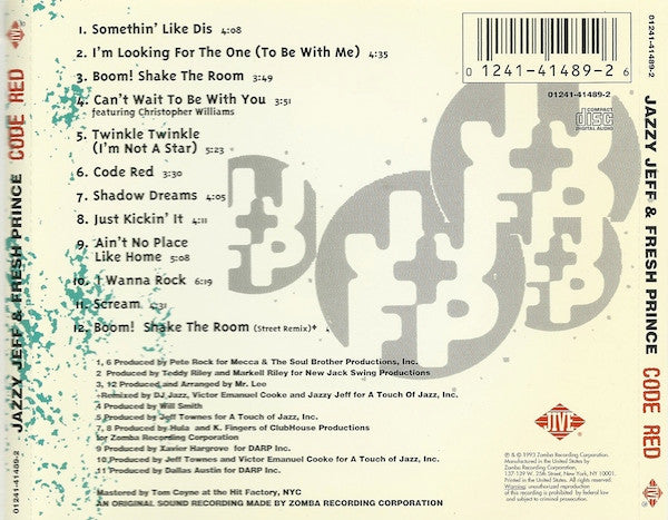 Jazzy Jeff & Fresh Prince* : Code Red (CD, Album)