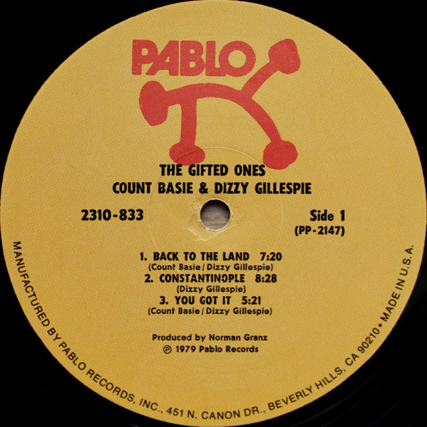 Count Basie & Dizzy Gillespie : The Gifted Ones (LP, Album, Gat)