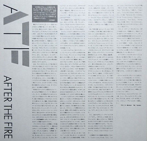 After The Fire = アフター・ザ・ファイアー* : Der Kommissar = 秘密警察 (LP, Comp)