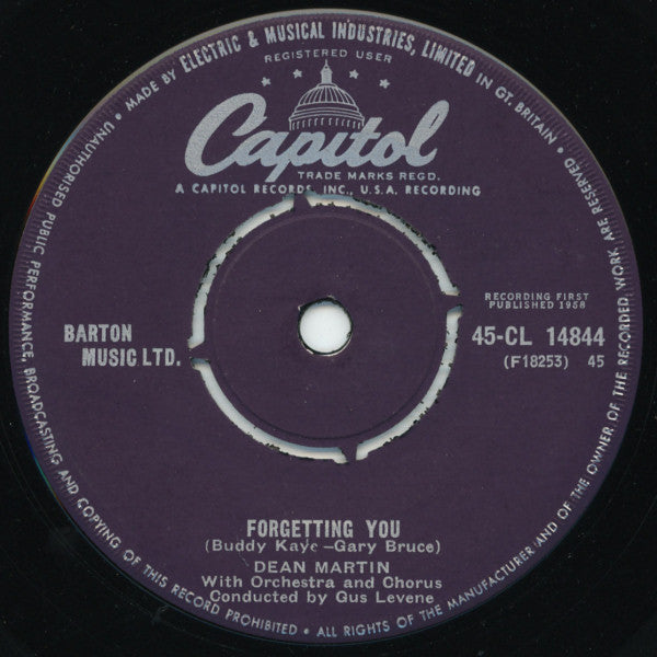 Dean Martin : Return To Me (7", Single)
