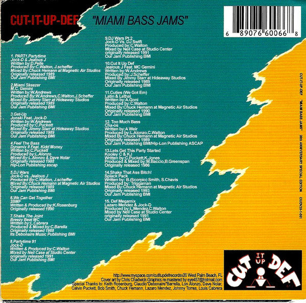 Various : Cut It Up Def (Miami Bass Jams) (20th Anniversary Special Edition) (CD, Comp, RE, RM, Car)