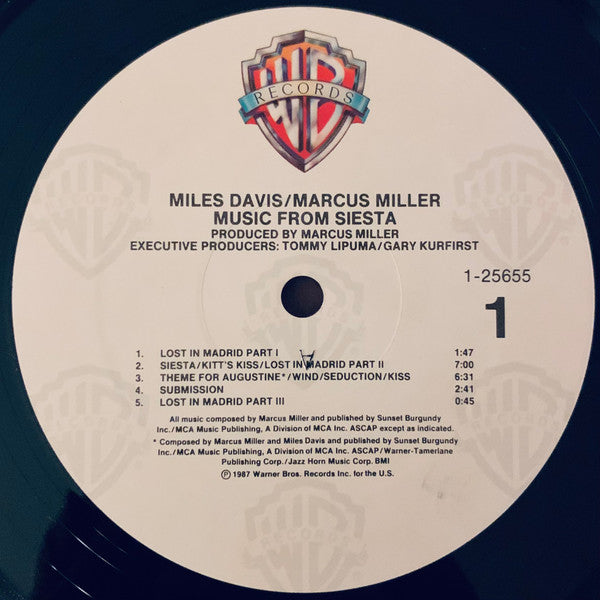 Miles Davis / Marcus Miller : Music From Siesta (LP, Album, All)