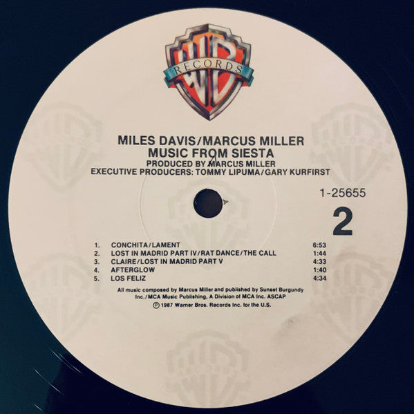Miles Davis / Marcus Miller : Music From Siesta (LP, Album, All)