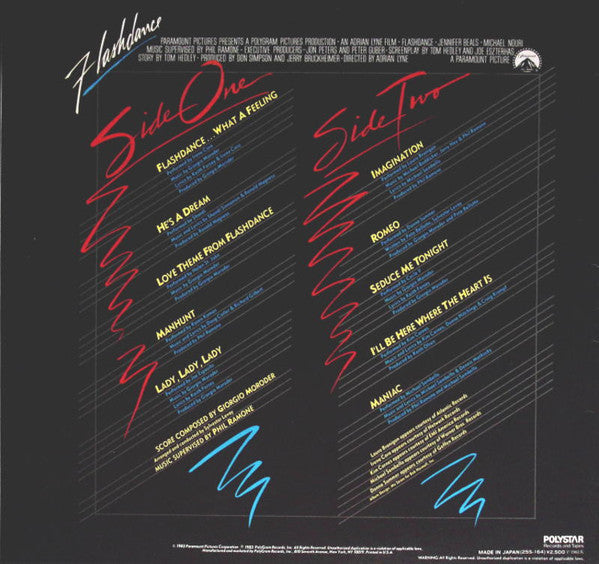 Various : Flashdance (Original Soundtrack From The Motion Picture) = フラッシュダンス (LP, Album, Obi)