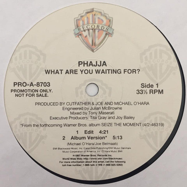 Phajja : What Are You Waiting For (12", Promo)