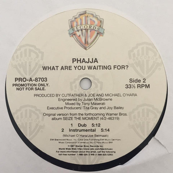 Phajja : What Are You Waiting For (12", Promo)