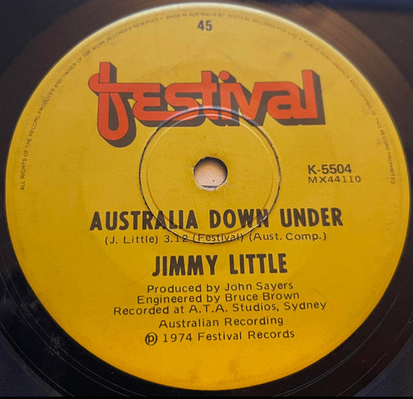 Jimmy Little : Baby Blue (7", Alt)