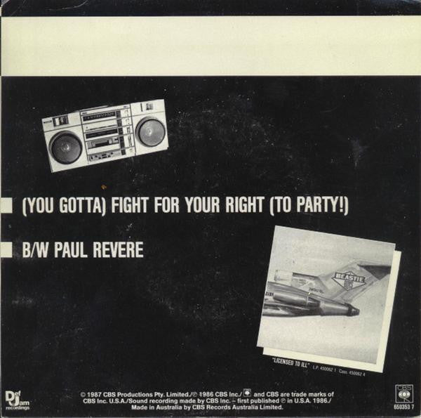 Beastie Boys : (You Gotta) Fight For Your Right (To Party!) (7", Single)