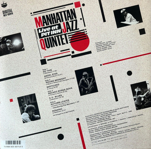 Manhattan Jazz Quintet : Live At Pit Inn (2xLP, Album)