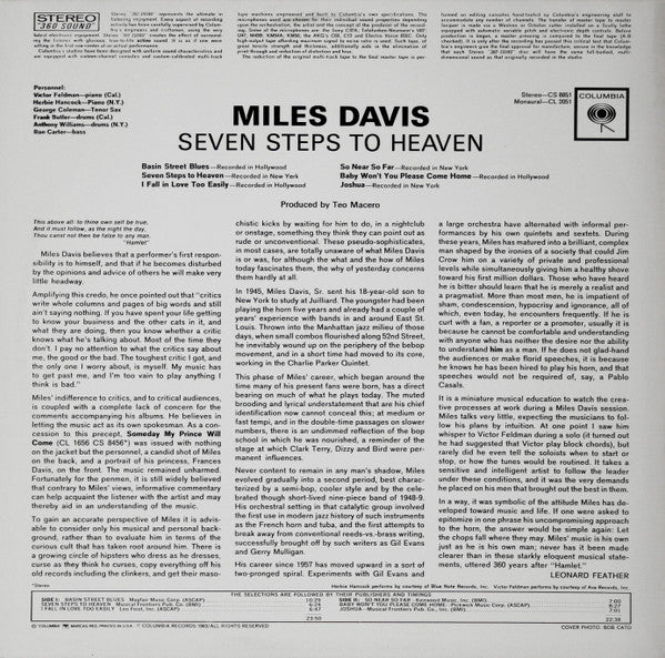 Miles Davis : Seven Steps To Heaven (LP, Album, RE)