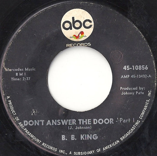 B.B. King : Don't Answer The Door (7", Single)