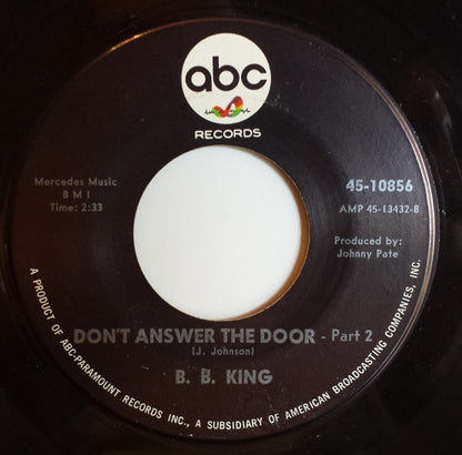 B.B. King : Don't Answer The Door (7", Single)