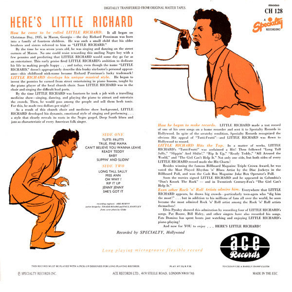 Little Richard : Here's Little Richard (LP, Album, Mono, RE, RM)