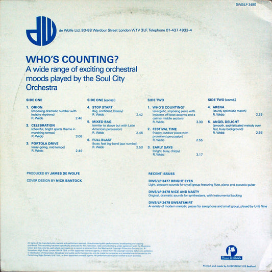 Soul City Orchestra (2) : Who's Counting? (LP)