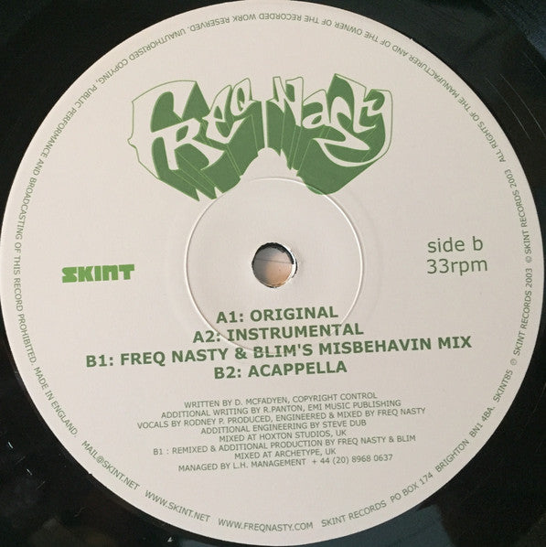 Freq Nasty Featuring Rodney P : Come Let Me Know (12")